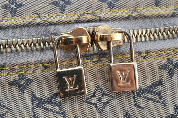 Authentic Louis Vuitton Monogram Mini Marie Shoulder Bag Blue M92003 LV 0193J