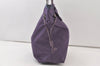 Authentic PRADA Ribbon Nylon Tessuto Saffiano Leather Tote Bag Purple 0193K