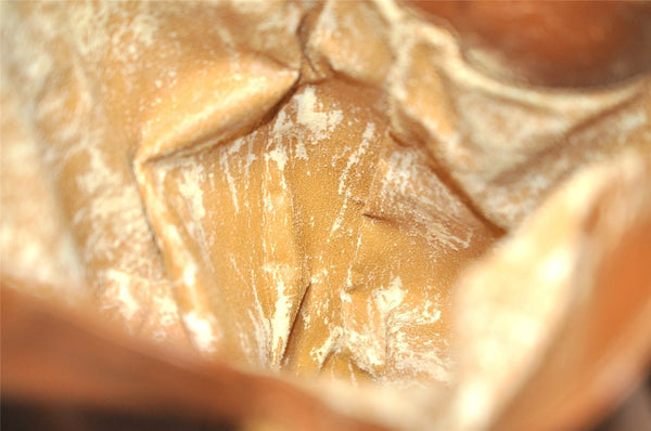 Authentic GUCCI Vintage Bamboo 2Way Shoulder Hand Bag Leather Brown Junk 0194I