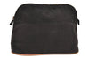 Authentic HERMES Bolide MM Pouch Purse Canvas Leather Black 0194K