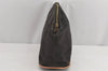 Authentic HERMES Bolide MM Pouch Purse Canvas Leather Black 0194K