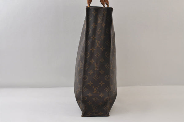 Authentic Louis Vuitton Monogram Sac Plat Hand Tote Bag M51140 LV 0197J