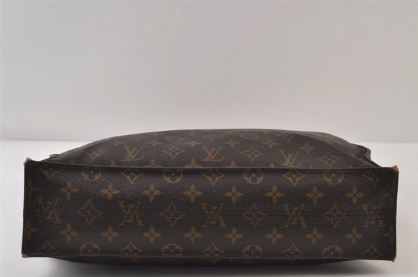 Authentic Louis Vuitton Monogram Sac Plat Hand Tote Bag M51140 LV 0197J