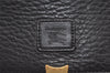 Authentic Burberrys Vintage Leather Clutch Hand Bag Purse Black 0197K
