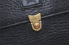 Authentic Burberrys Vintage Leather Clutch Hand Bag Purse Black 0197K
