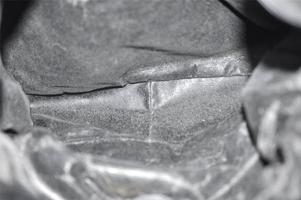 Authentic GUCCI Vintage Bamboo 2Way Shoulder Tote Bag Leather Black Junk 0198I