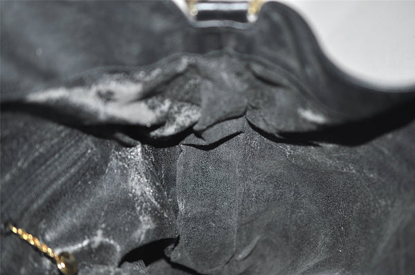 Authentic GUCCI Vintage Bamboo 2Way Shoulder Tote Bag Leather Black Junk 0198I