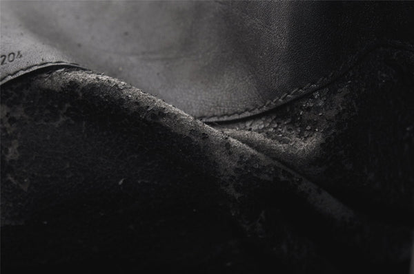 Authentic GUCCI Vintage Bamboo 2Way Shoulder Tote Bag Leather Black Junk 0198I