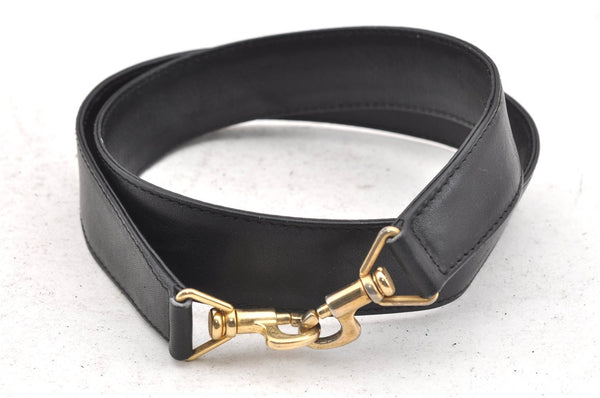 Authentic GUCCI Vintage Bamboo 2Way Shoulder Tote Bag Leather Black Junk 0198I