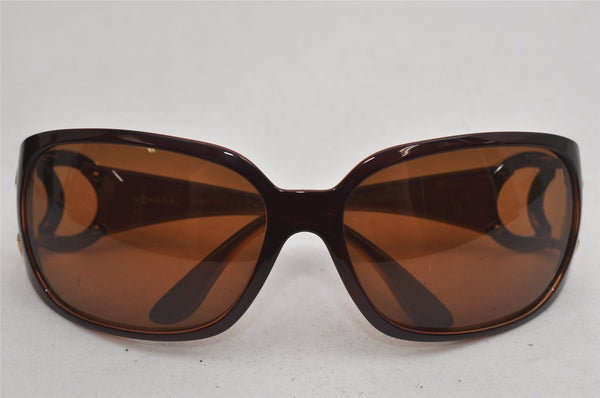 Authentic CHANEL Vintage Sunglasses CoCo Mark Plastic 808/73 Brown Box 0198K