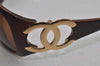 Authentic CHANEL Vintage Sunglasses CoCo Mark Plastic 808/73 Brown Box 0198K