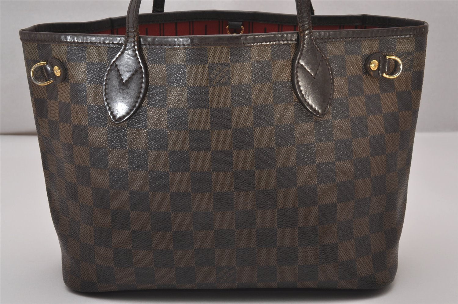 Authentic Louis Vuitton Damier Neverfull PM Shoulder Tote Bag N51109 LV 0199J