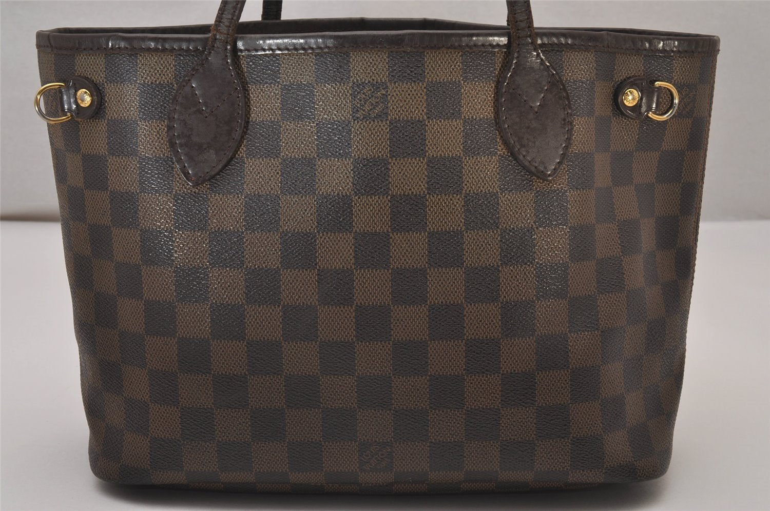 Authentic Louis Vuitton Damier Neverfull PM Shoulder Tote Bag N51109 LV 0199J