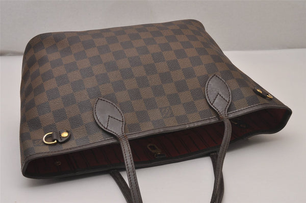 Authentic Louis Vuitton Damier Neverfull PM Shoulder Tote Bag N51109 LV 0199J