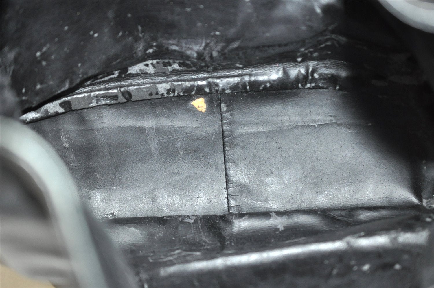 Authentic GUCCI Bamboo Shoulder Tote Bag Leather 0011577 Black Junk 0200I