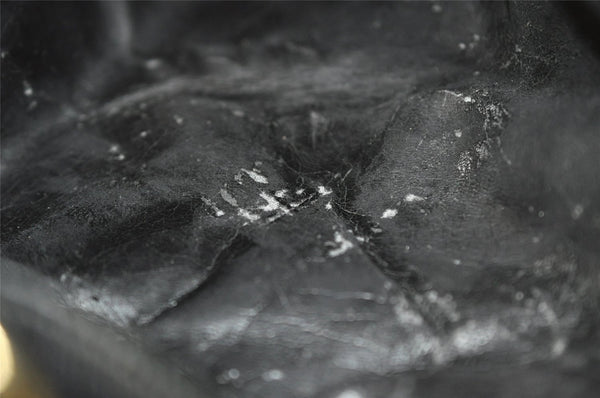 Authentic GUCCI Bamboo Shoulder Tote Bag Leather 0011577 Black Junk 0200I