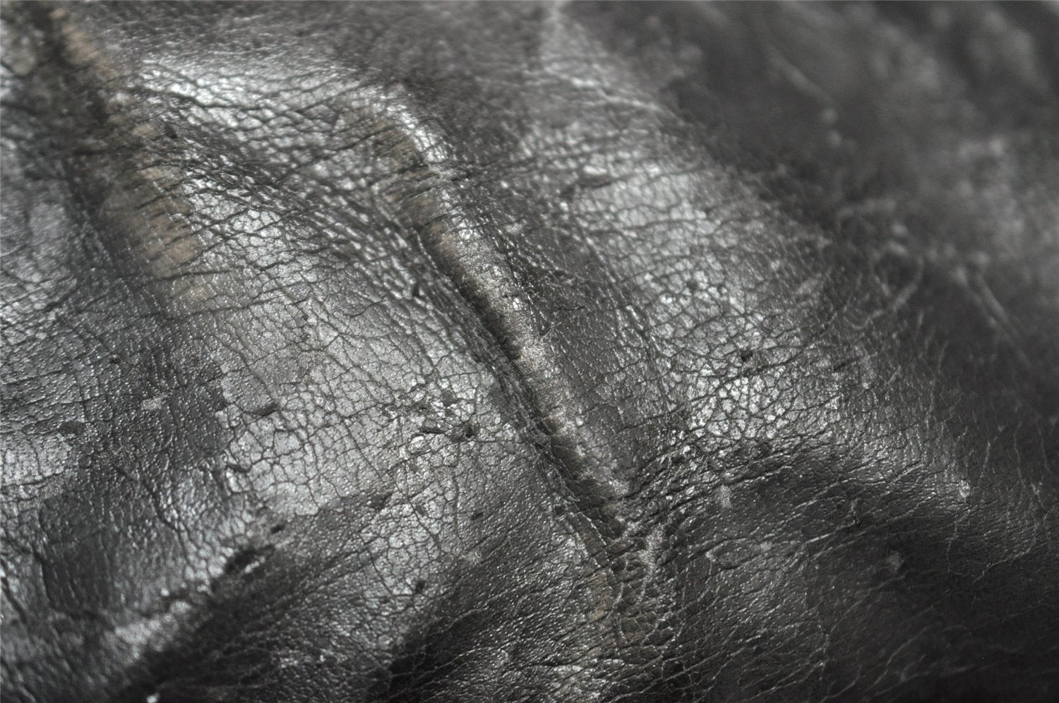 Authentic GUCCI Bamboo Shoulder Tote Bag Leather 0011577 Black Junk 0200I