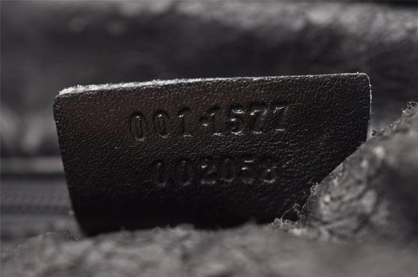 Authentic GUCCI Bamboo Shoulder Tote Bag Leather 0011577 Black Junk 0200I