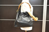 Authentic GUCCI Bamboo Shoulder Tote Bag Leather 0011577 Black Junk 0200I