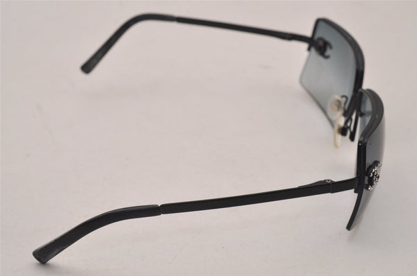 Authentic CHANEL Vintage Sunglasses Rhinestone CoCo Mark Titanium Black CC 0200J