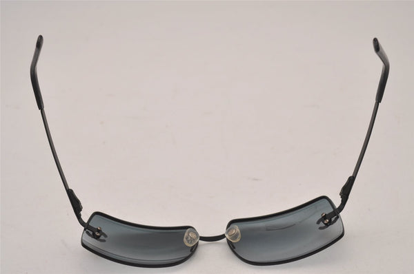 Authentic CHANEL Vintage Sunglasses Rhinestone CoCo Mark Titanium Black CC 0200J