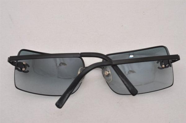 Authentic CHANEL Vintage Sunglasses Rhinestone CoCo Mark Titanium Black CC 0200J