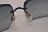 Authentic CHANEL Vintage Sunglasses Rhinestone CoCo Mark Titanium Black CC 0200J