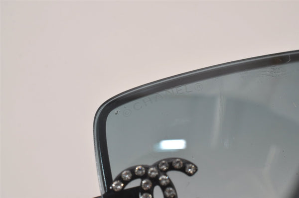 Authentic CHANEL Vintage Sunglasses Rhinestone CoCo Mark Titanium Black CC 0200J