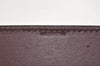 Authentic Cartier Must de Cartier Clutch Bag Leather Bordeaux Red Box 0200K