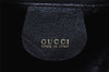 Authentic GUCCI Vintage Bamboo 2way Shoulder Hand Bag Leather Black Junk 0201I