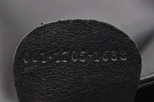 Authentic GUCCI Vintage Bamboo 2way Shoulder Hand Bag Leather Black Junk 0201I