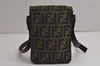 Authentic FENDI Zucca Shoulder Cross Body Bag Purse Canvas Leather Brown 0201K