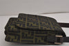 Authentic FENDI Zucca Shoulder Cross Body Bag Purse Canvas Leather Brown 0201K