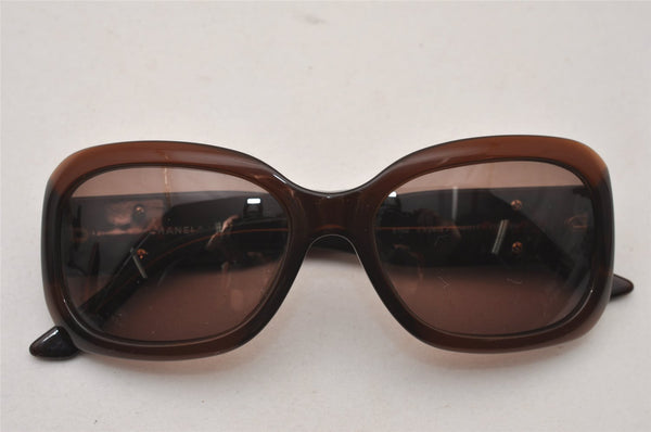 Authentic CHANEL Vintage Sunglasses CoCo Mark Plastic 5102 Brown 0202J