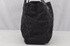 Authentic CHANEL New Travel Line Shoulder Tote Bag Nylon Leather Black 0203J