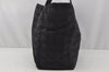 Authentic CHANEL New Travel Line Shoulder Tote Bag Nylon Leather Black 0203J