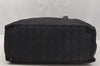 Authentic CHANEL New Travel Line Shoulder Tote Bag Nylon Leather Black 0203J