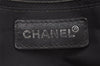 Authentic CHANEL New Travel Line Shoulder Tote Bag Nylon Leather Black 0203J
