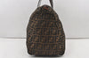 Authentic FENDI Vintage Zucca Travel Folding Tote Bag Nylon Leather Brown 0203K