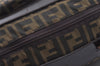 Authentic FENDI Vintage Zucca Travel Folding Tote Bag Nylon Leather Brown 0203K