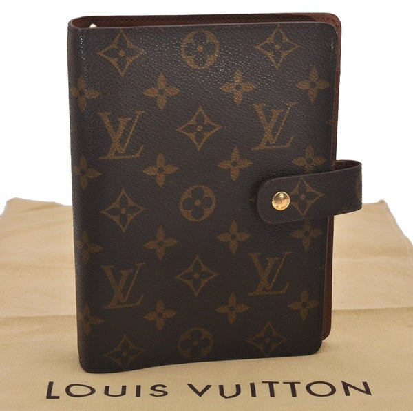 Authentic Louis Vuitton Monogram Agenda MM Notebook Cover R20004 LV 0204J