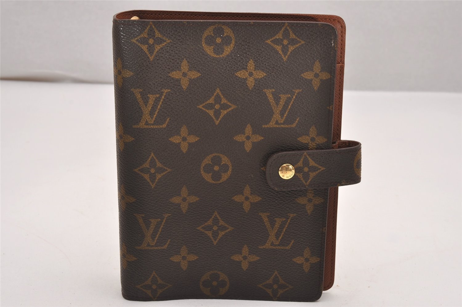 Authentic Louis Vuitton Monogram Agenda MM Notebook Cover R20004 LV 0204J