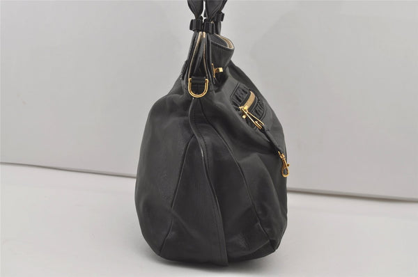 Authentic Chloe Vintage Margaret Leather 2Way Shoulder Hand Bag Black 0205J