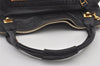 Authentic Chloe Vintage Margaret Leather 2Way Shoulder Hand Bag Black 0205J