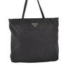 Authentic PRADA Vintage Nylon Tessuto Shoulder Tote Bag Black 0205K