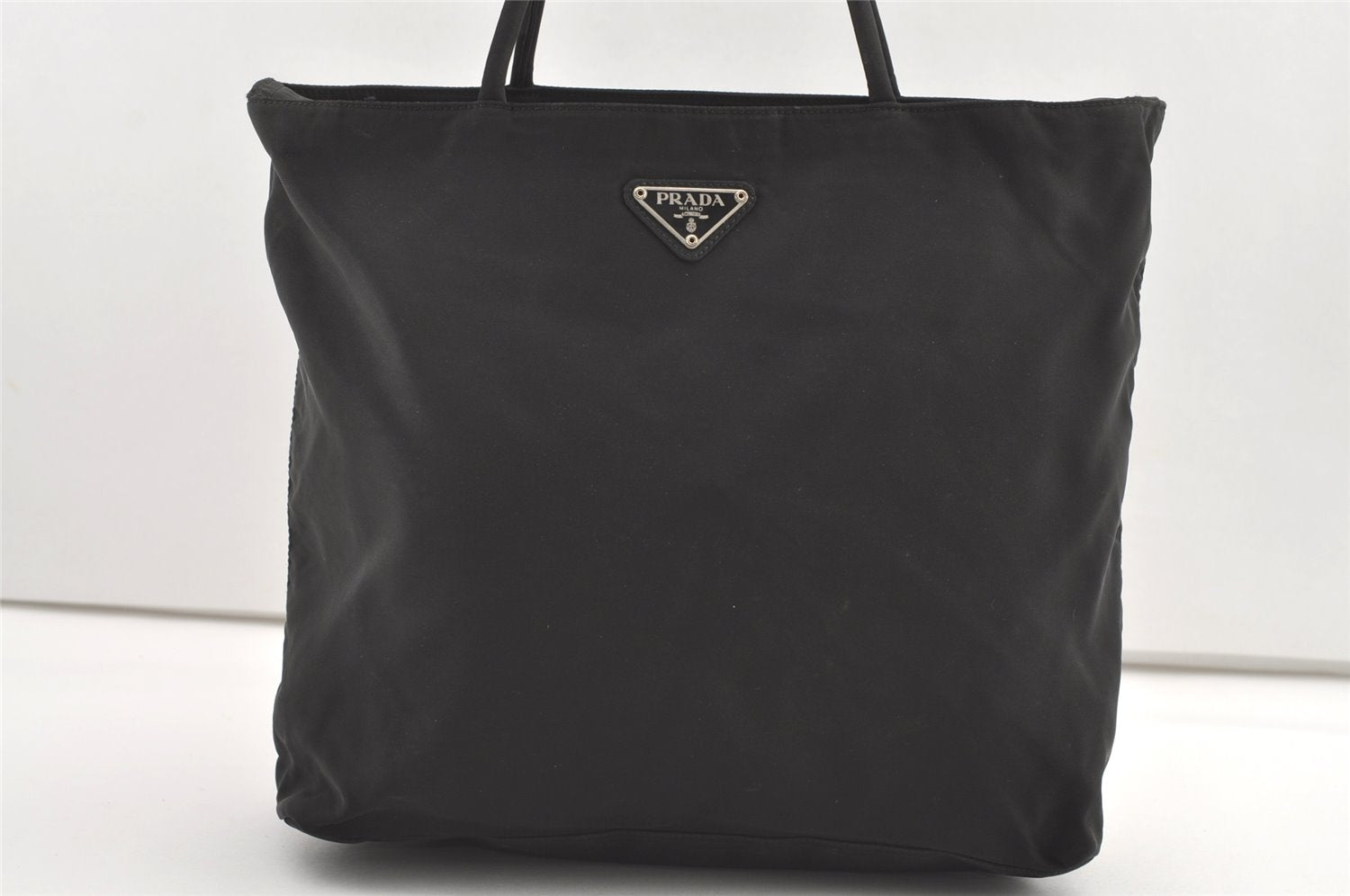 Authentic PRADA Vintage Nylon Tessuto Shoulder Tote Bag Black 0205K