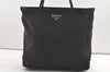 Authentic PRADA Vintage Nylon Tessuto Shoulder Tote Bag Black 0205K