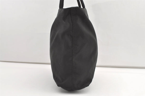 Authentic PRADA Vintage Nylon Tessuto Shoulder Tote Bag Black 0205K