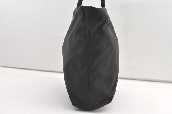 Authentic PRADA Vintage Nylon Tessuto Shoulder Tote Bag Black 0205K