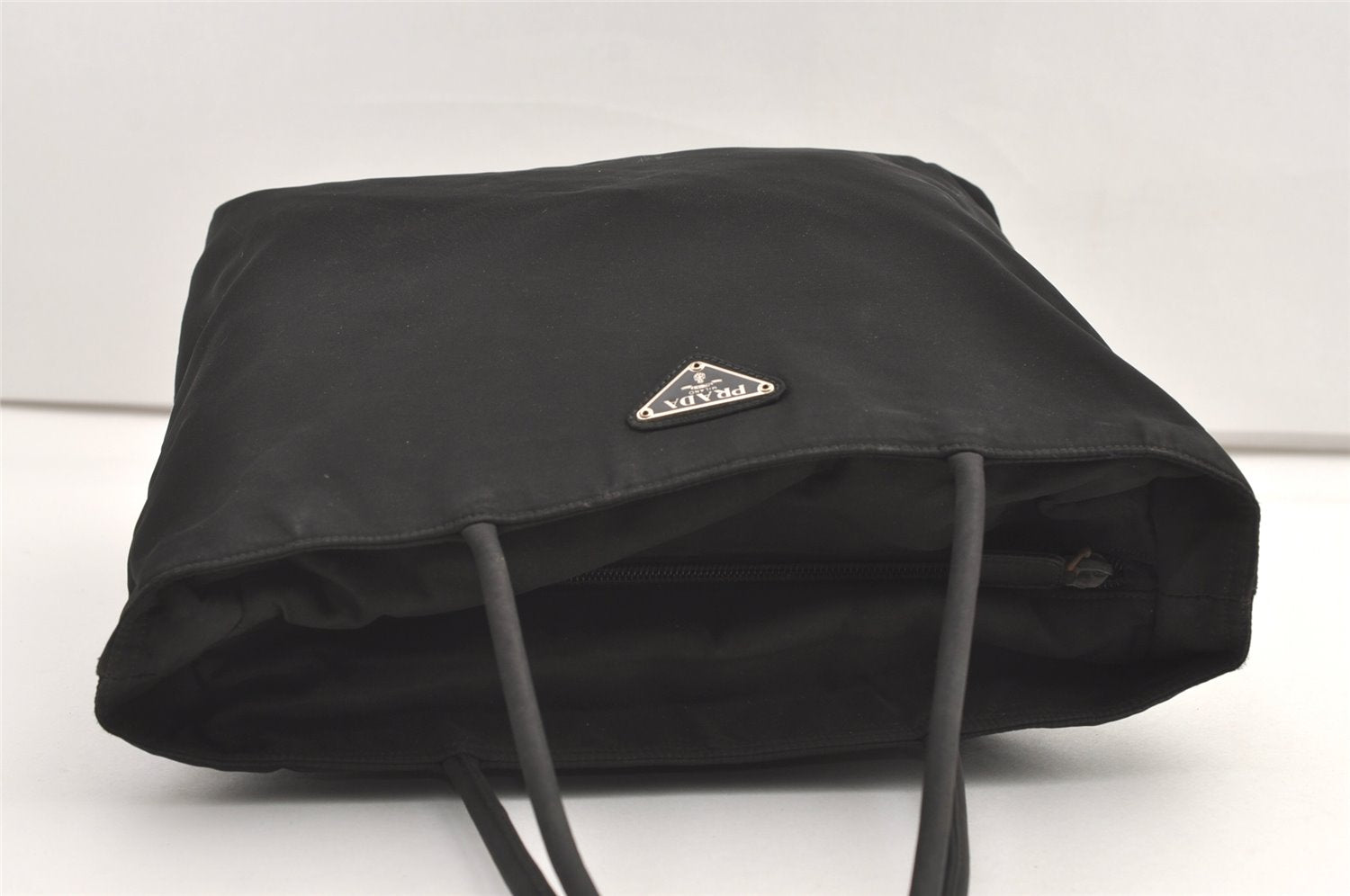 Authentic PRADA Vintage Nylon Tessuto Shoulder Tote Bag Black 0205K